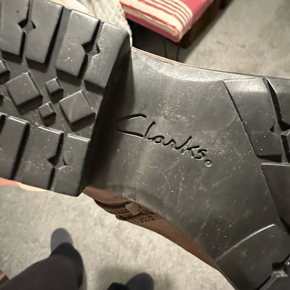 Clarks Brown Leather Riding Boots